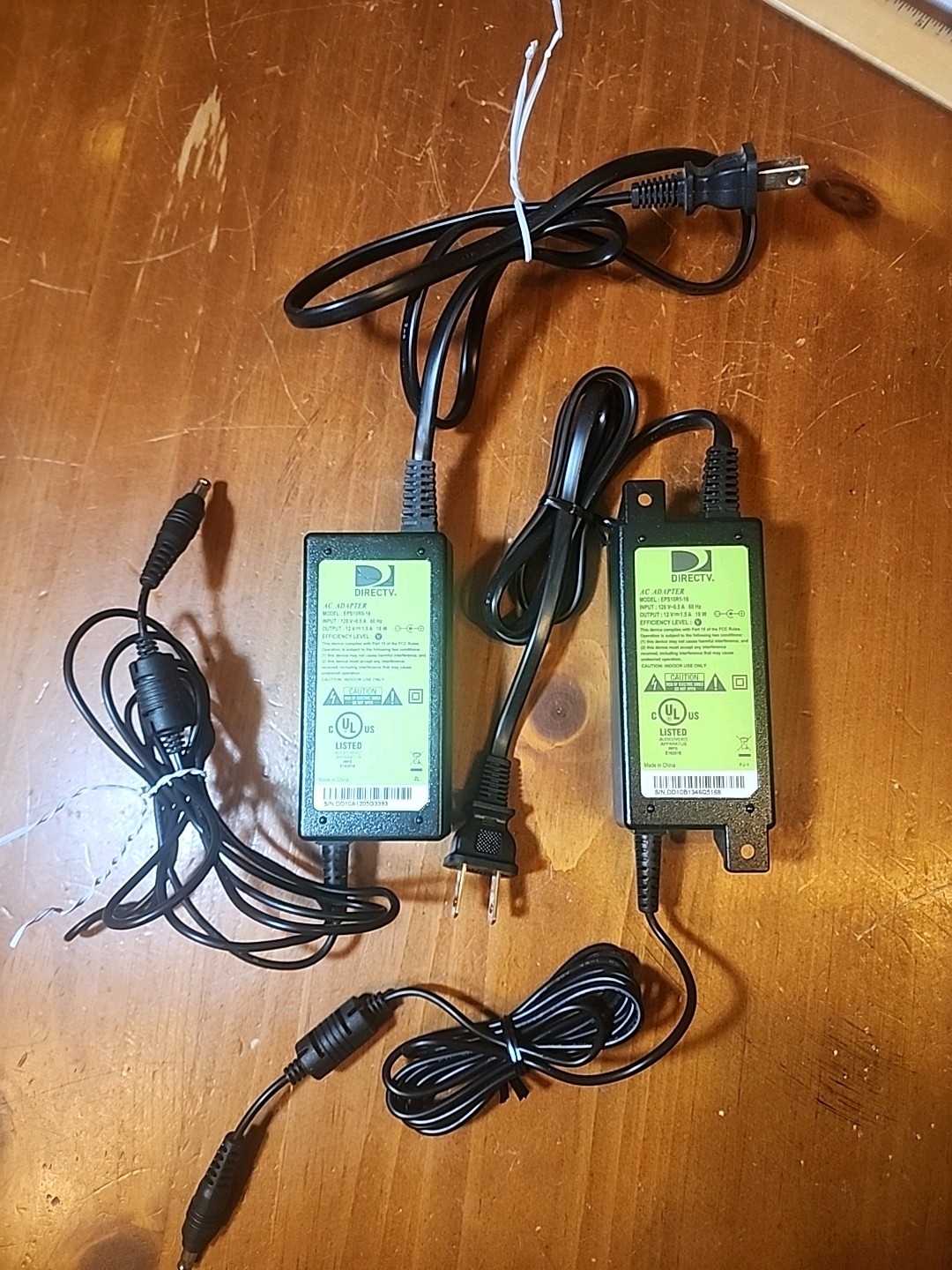 2 Direct TV Streaming Box Power Source AC Adapter Model EPS10R1-16