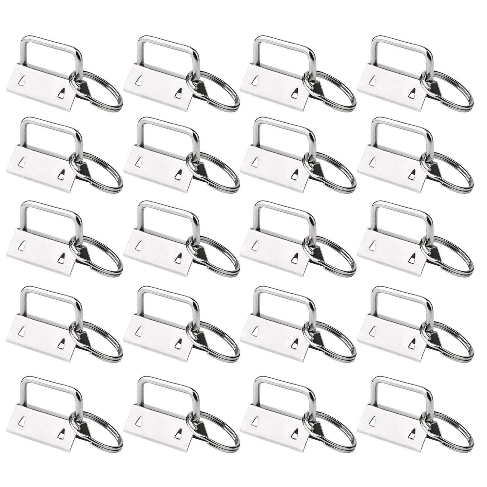 HRLORKC 50 Sets Key Fob Hardware Keychain 1inch-50PCS, 1 Inch