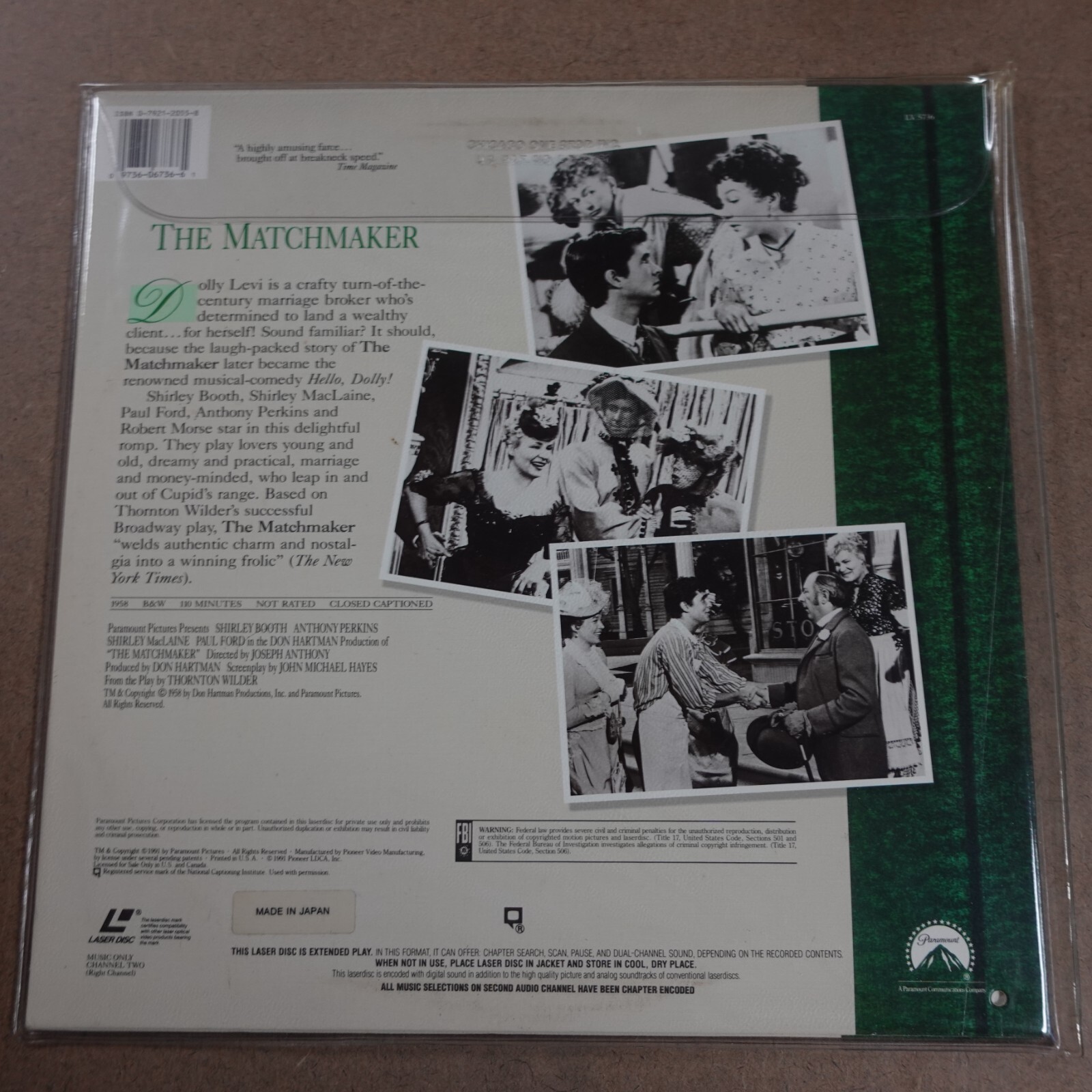 The Matchmaker Laserdisc Ld Movie