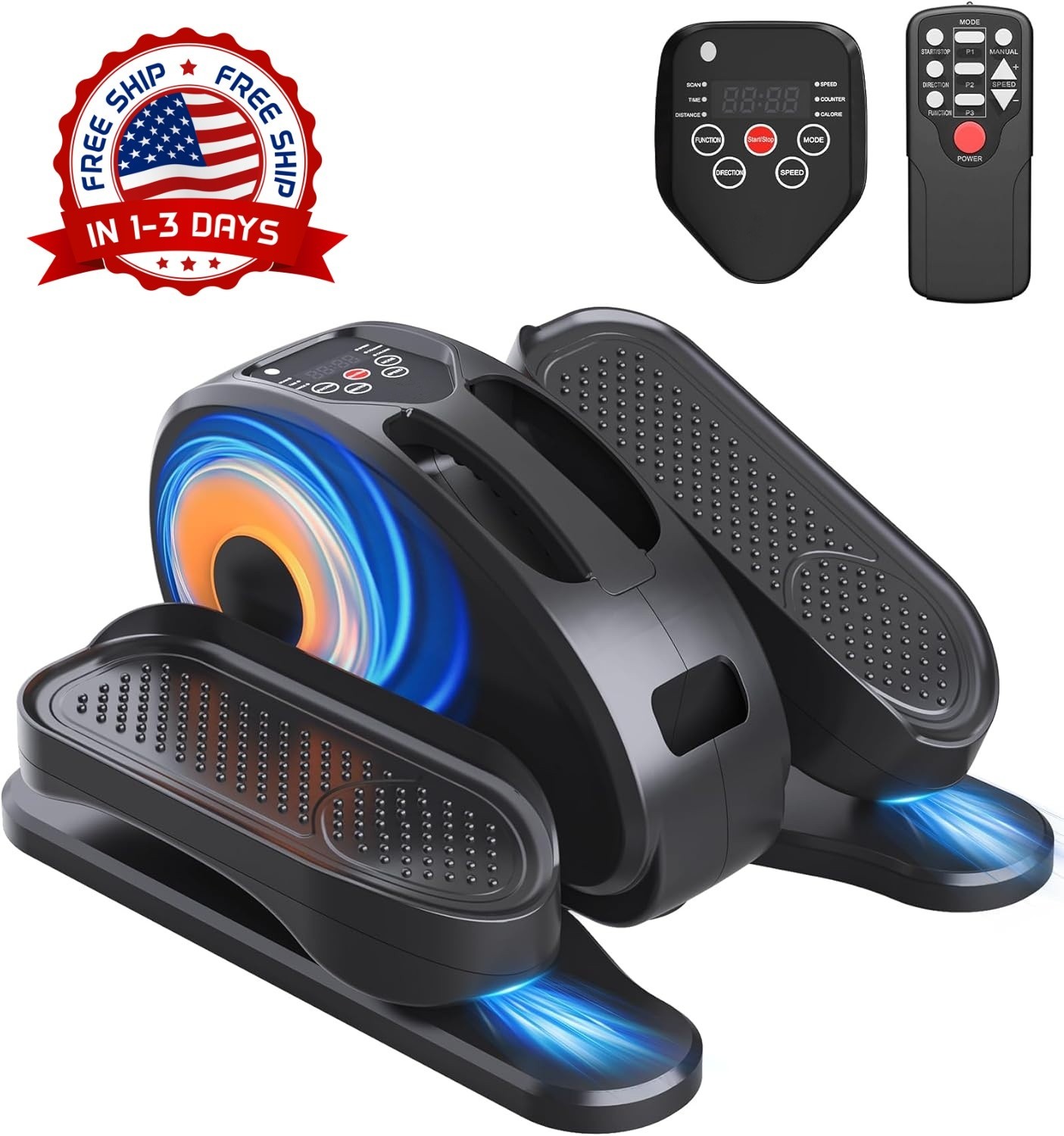 Ejercitador de piernas Ellipse con 12 velocidades ajustables y control remoto