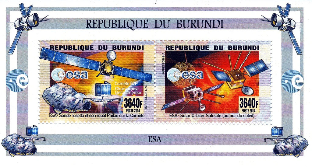 Burundi 2014 Space Satellites Series Stamps (Perforated Issue)