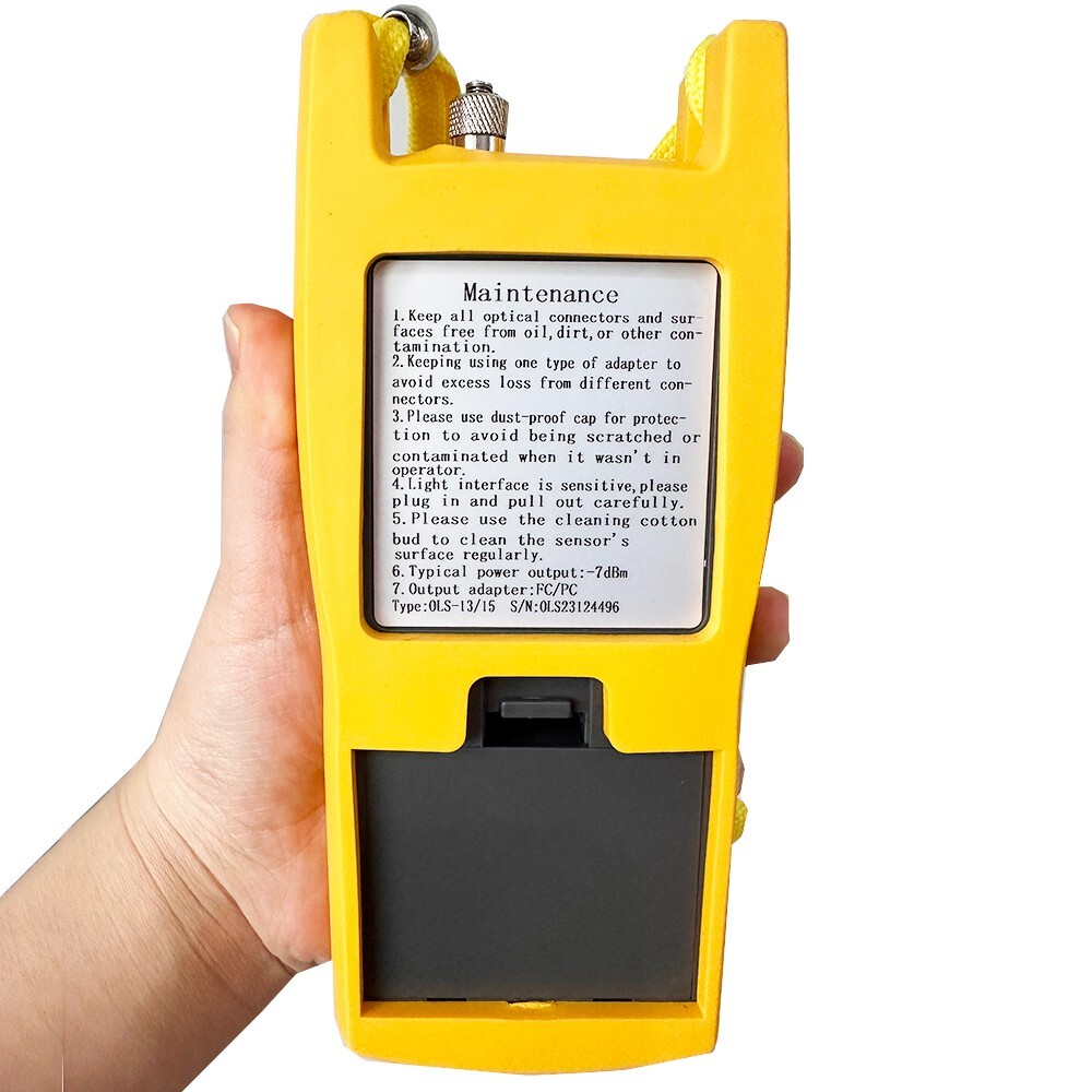 Handheld Optical Light Source Range -7dBm 1310/1550nm for Measuring Optical Loss
