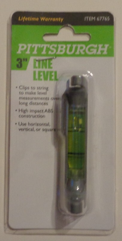 3" Line Level hang on string or place on surface Carpenter Landscape Survey