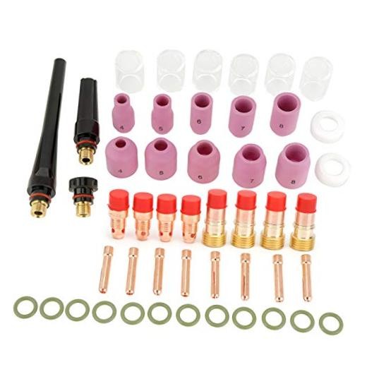 49pcs Set Gas Lens Alumina Nozzles Cups Collets Accessory Kit for Welding