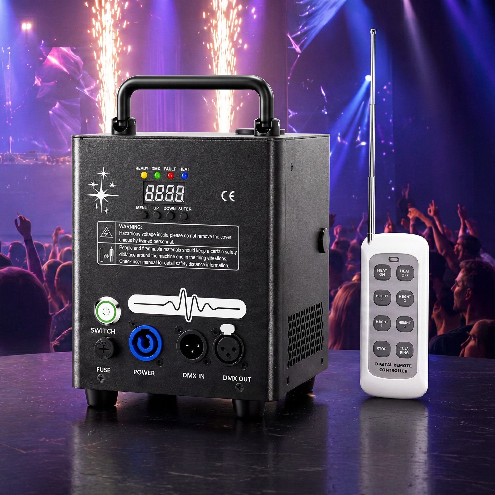 Electronic Spark Machine 800W Stage Effect Machine Firework for DJ Party Wedding