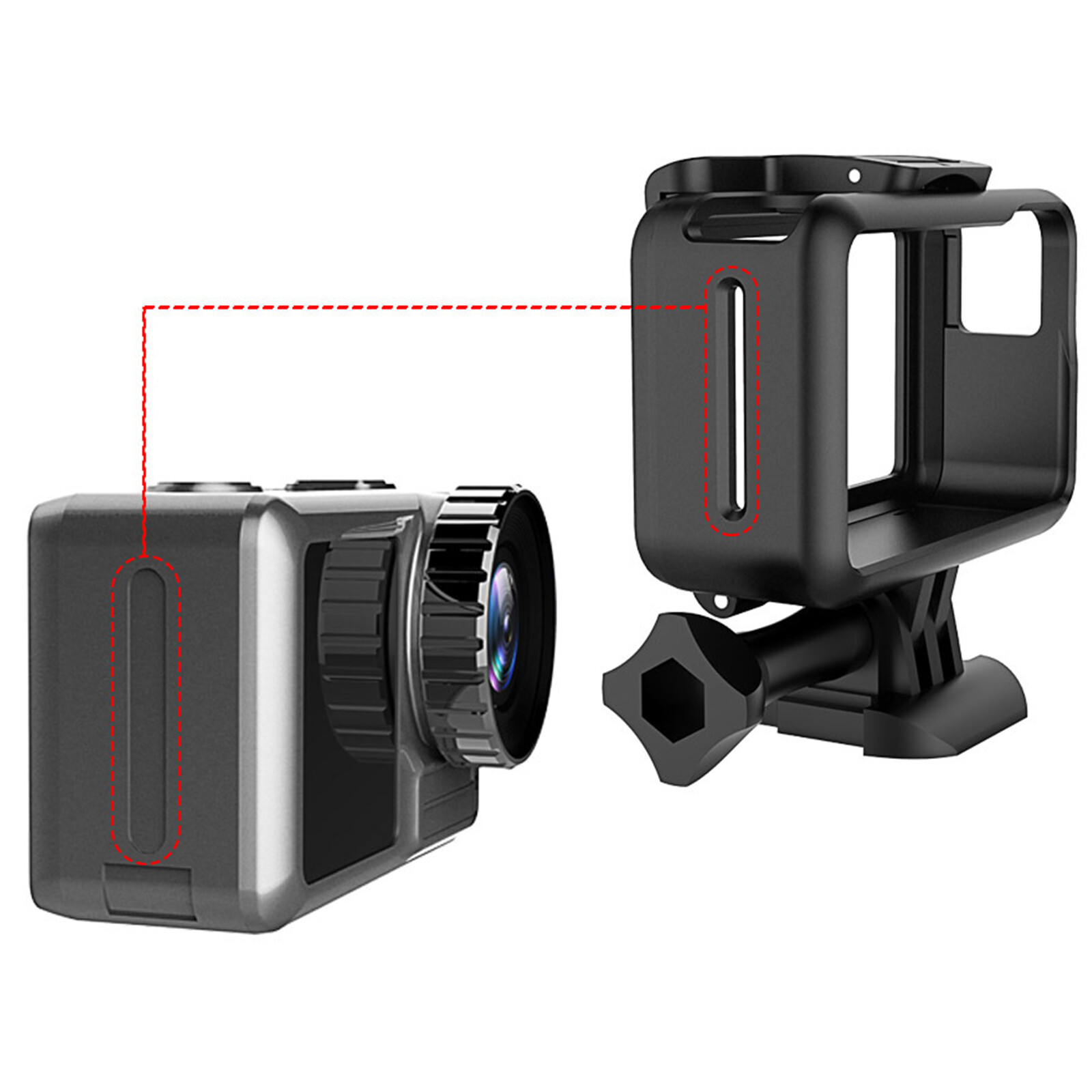ABS Protective Mount Frame Case Cover Border for DJI Osmo Action Camera