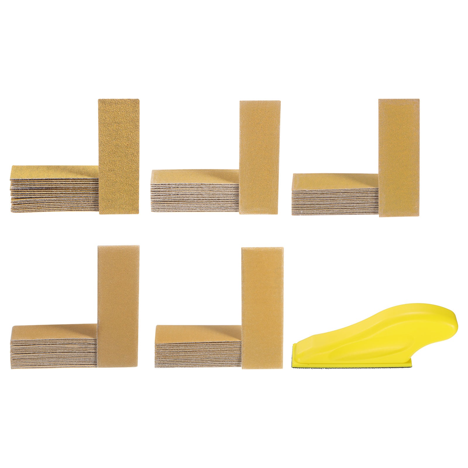100pcs Micro Detail Sander Paper 80/120/180/240/400 Grits 3.5 x 1.2" Sandpapers
