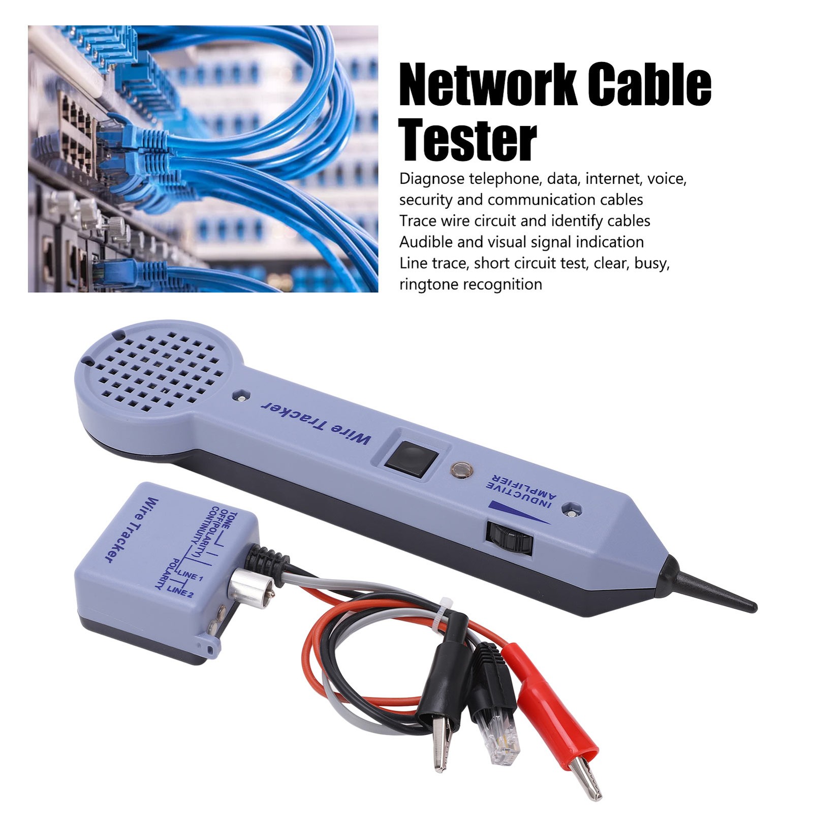 Network Cable Tracing Tester Kit Audio Adjustable Induction Amplifier Cable N