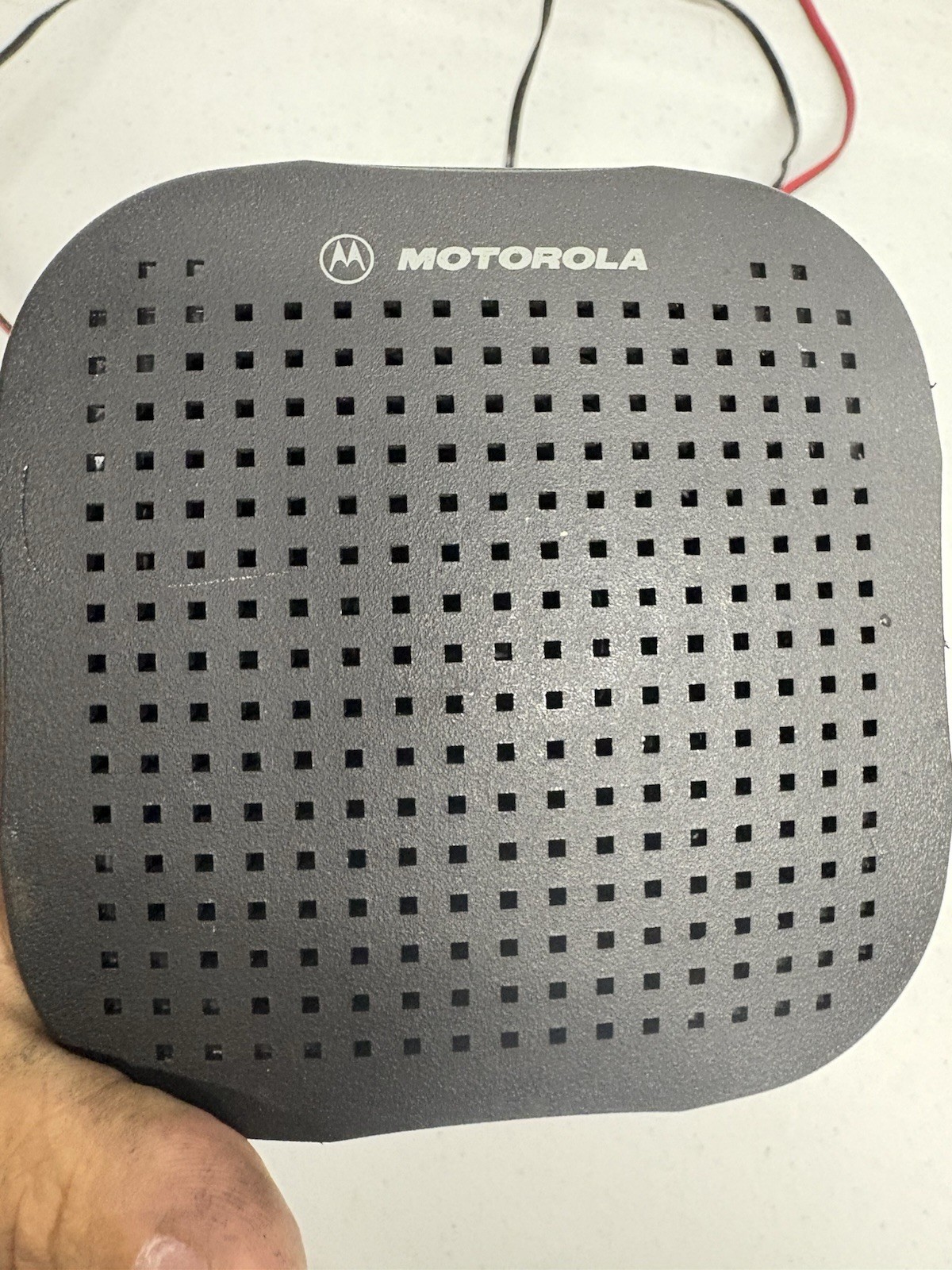 Motorola HSN4038A 7.5W External Radio Speaker Bracket 15ft Wire 2-Pin