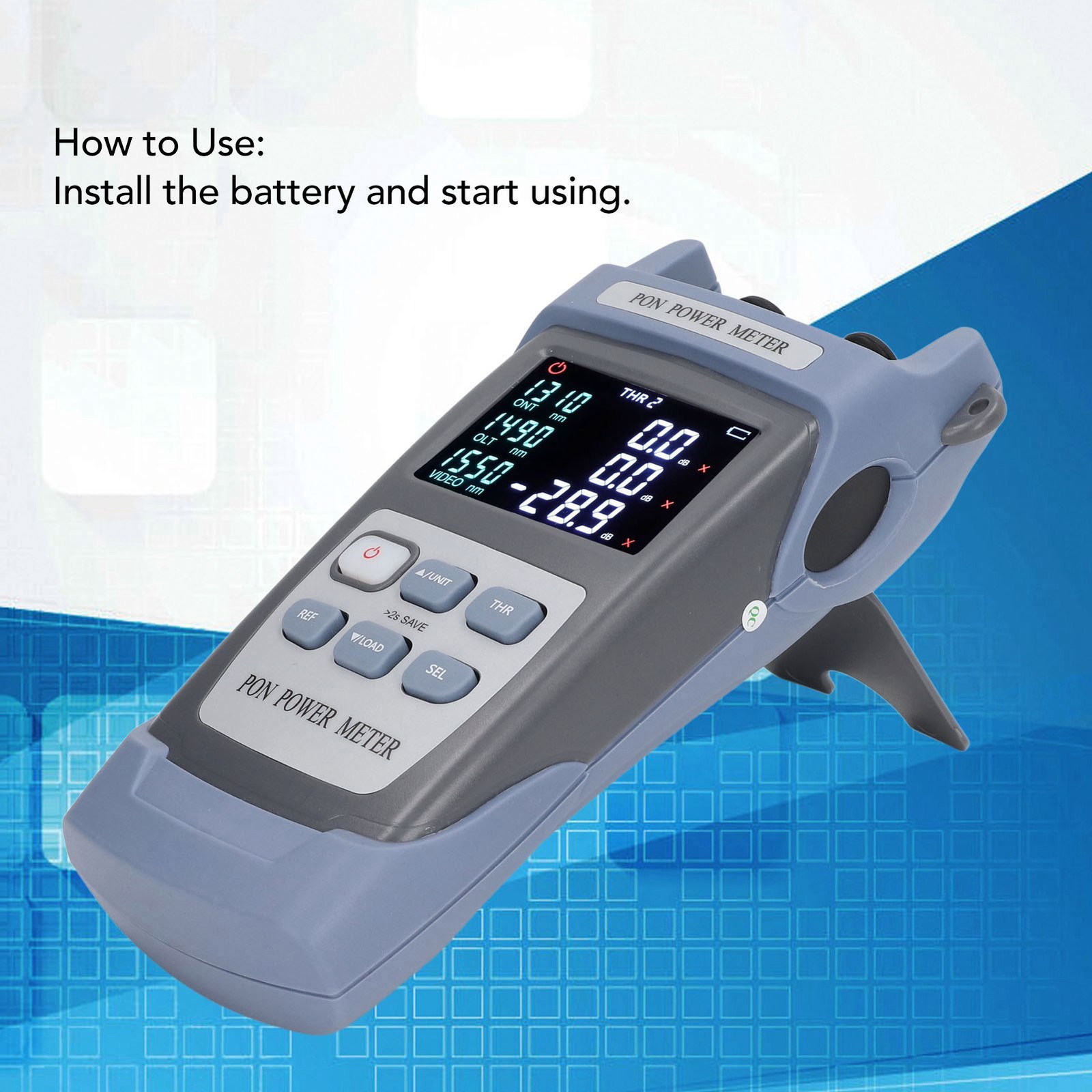 Digital Optical Fiber Power Meter Portable Data Storage Optic Cable Tester For E