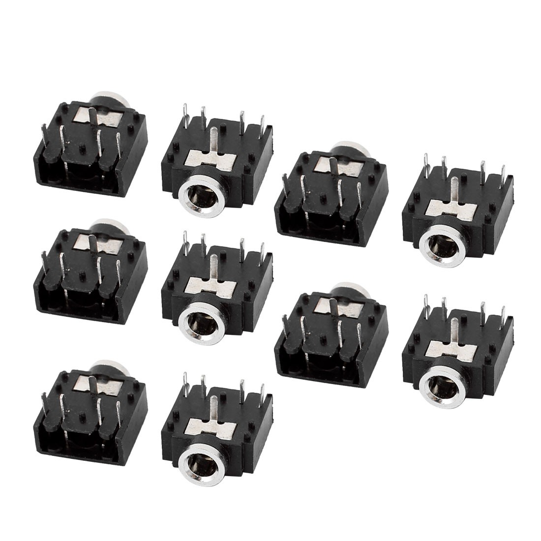 10 Pack 3.5mm Female Stereo Audio Socket Headphone Jack Connector 5Pin PCB Mount