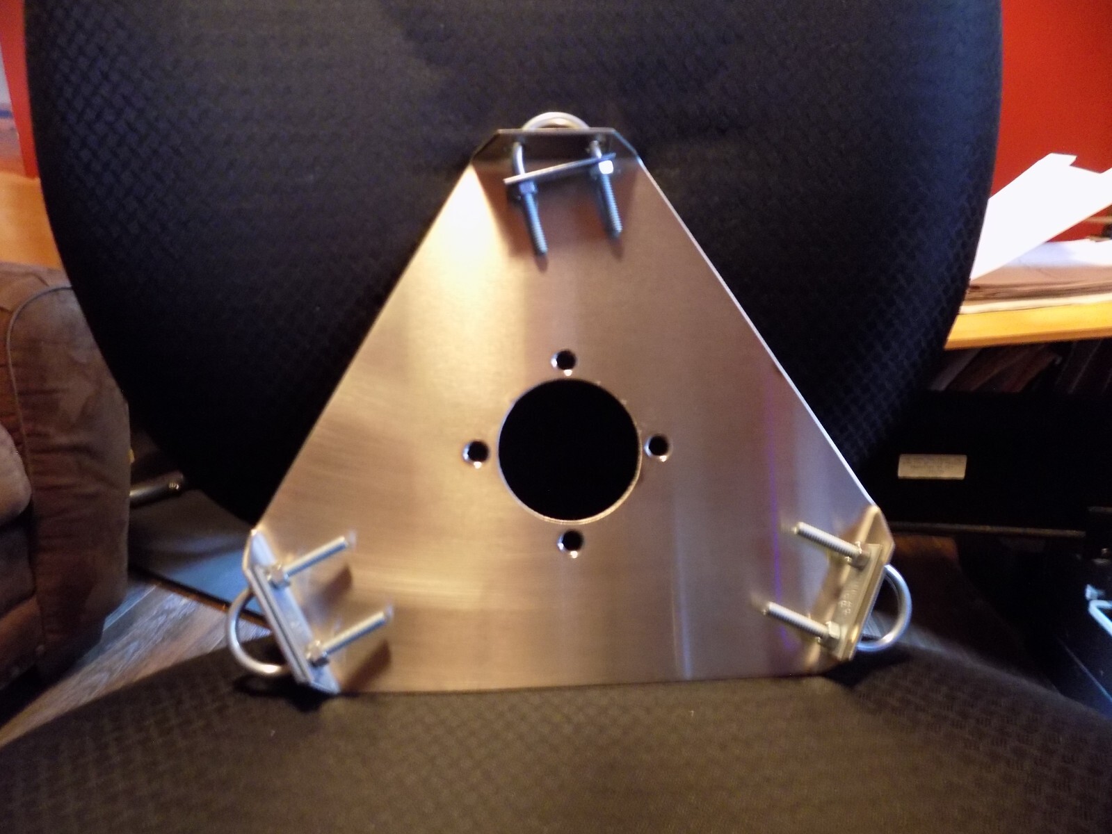 Ham radio antenna 12GA. Galv. Steel bearing  plate for a Yaesu GS-065