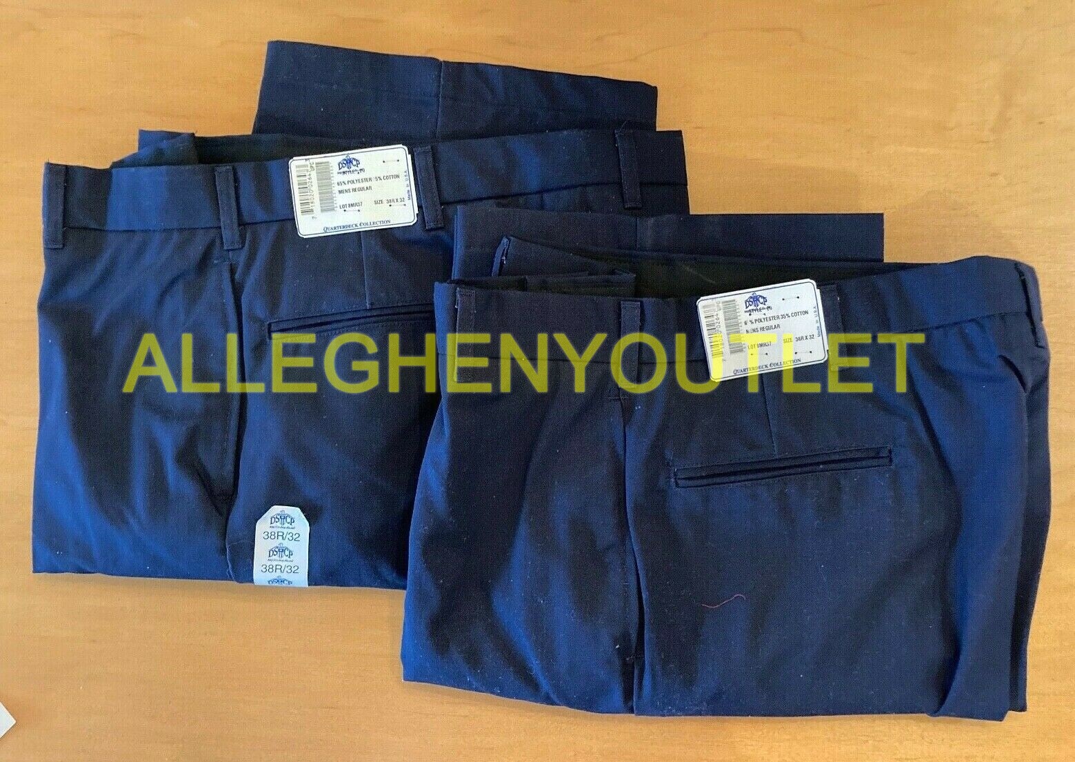 2 Dscp Quarterdeck Collection Mens Trousers Utility Work Pants Navy Size 38 NEW