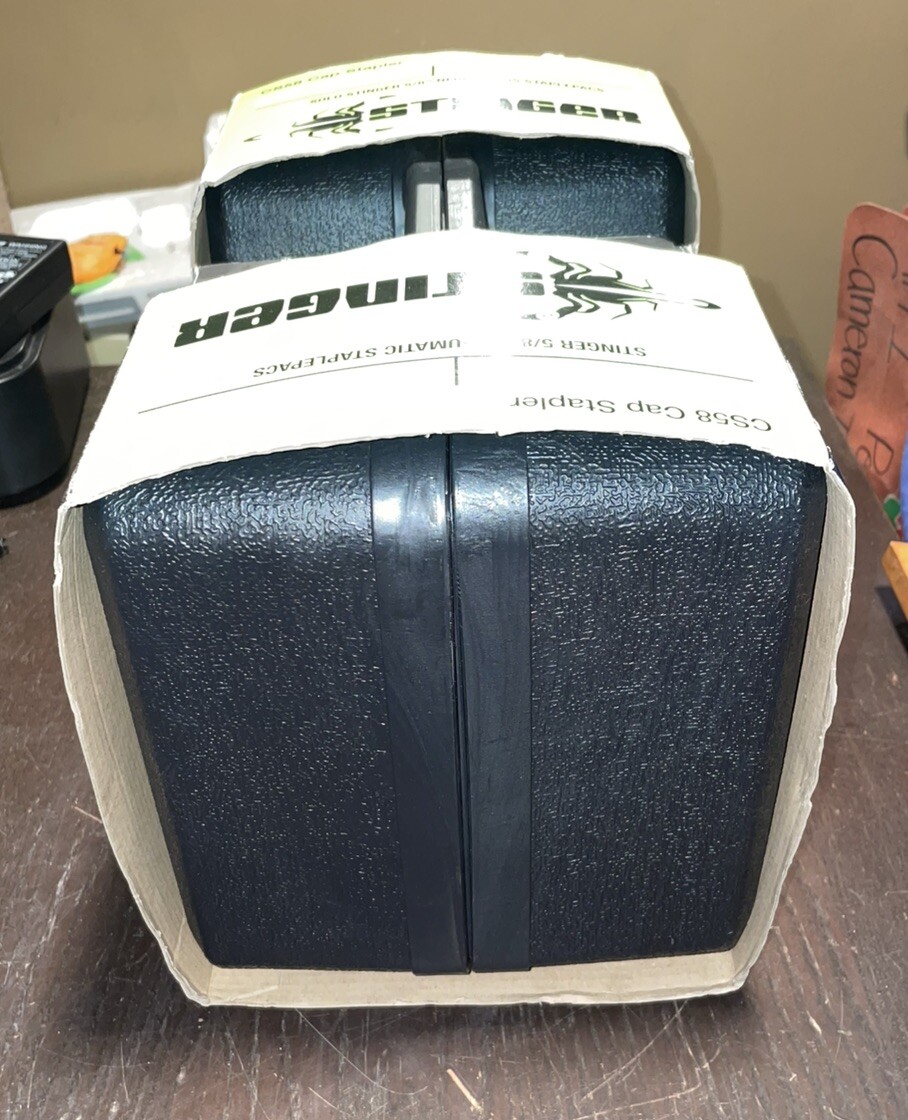 NEW! Stinger Pneumatic Cap Stapler Nailer Air Gun With Case (Model: CS58)