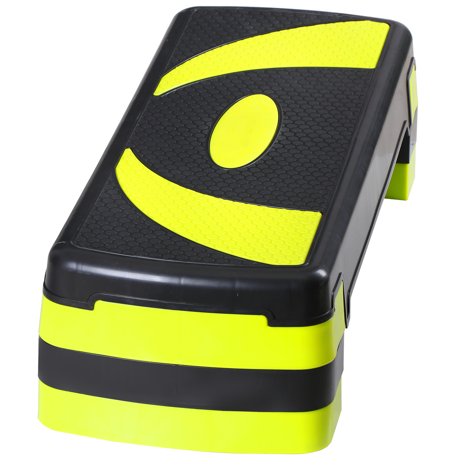 Adjustable Aerobic Stepper Workout Step with 4 Risers Exercise Platform Trainer