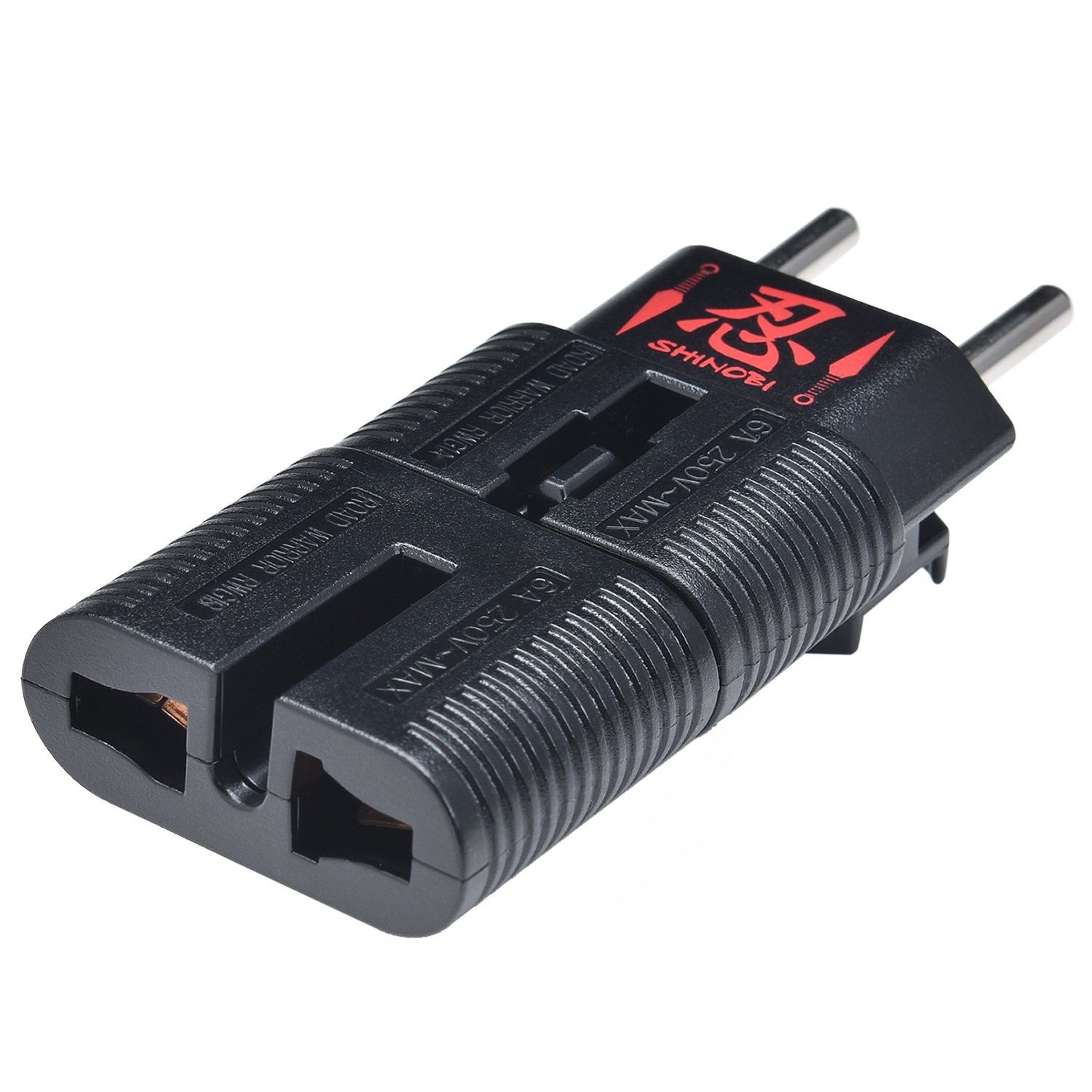 ROAD WARRIOR Travel Plug Adapter for Europe/UK/Australia/China/USA Black