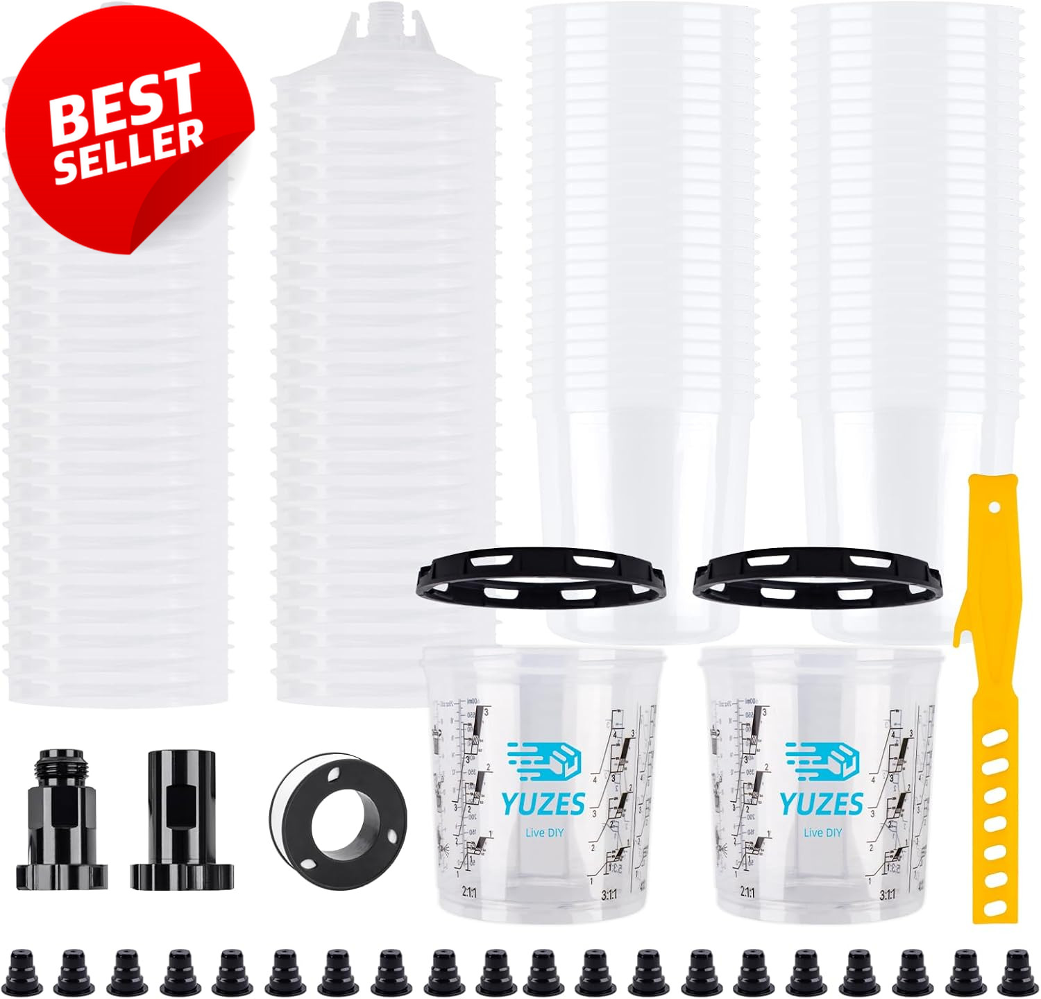 20oz Paint Mixing Cup System 50 Liners HVLP Kit - US