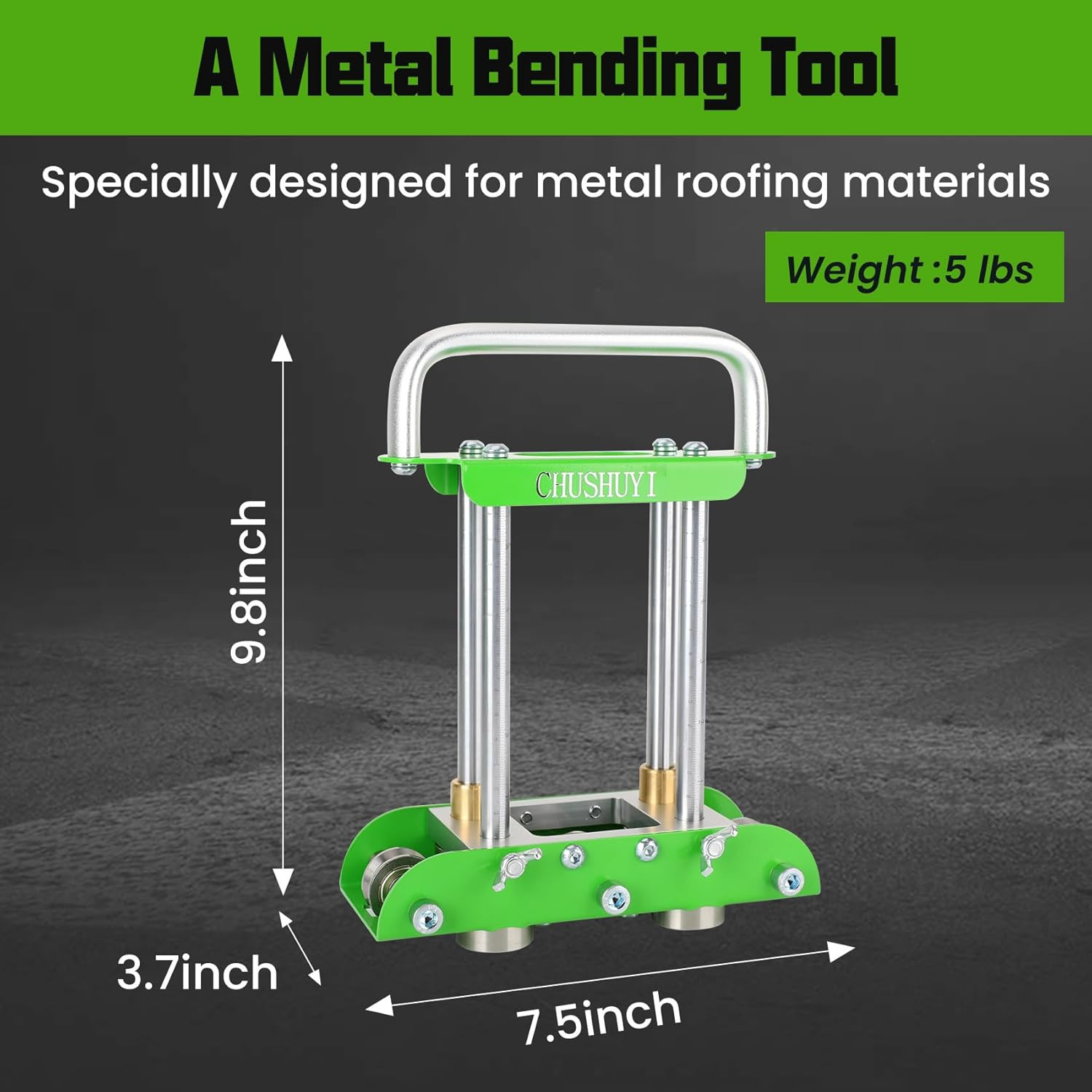 Portable Sheet Metal Bender with Snips for Easy Roofing Projects