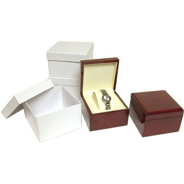 3 Rosewood Stained Watch Gift Boxes Jewelry Box Display Showcase