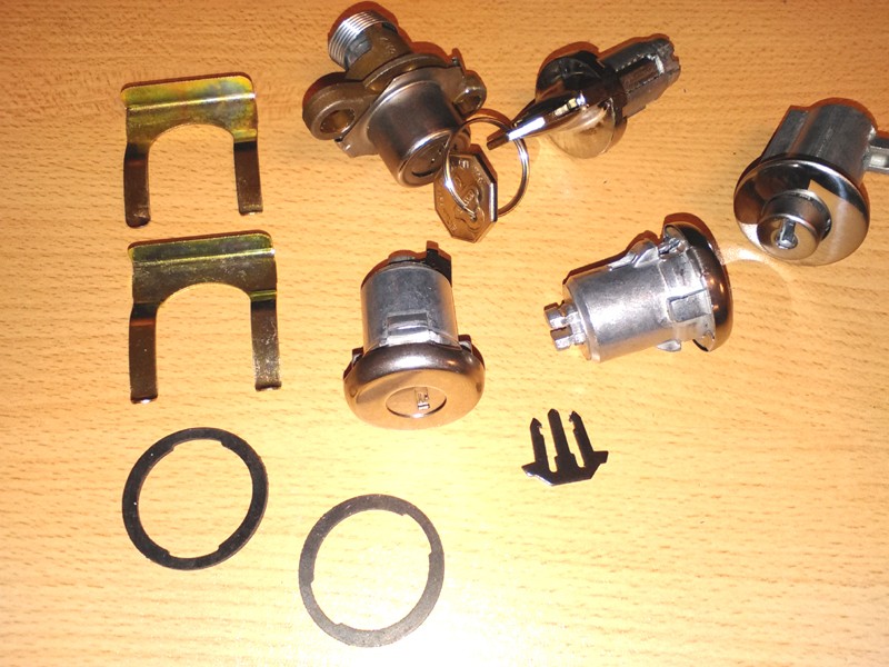 59 Chevy Lock Kit Ignition Glove Trunk Short Door Cylinders OEM Octagon Head Key