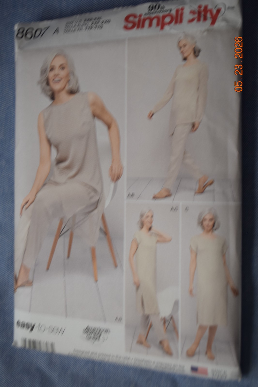 Simplicity 8607 Misses Slim Pull-On Pants Dress Tunics Sz XXS-XXL 4-26 Uncut