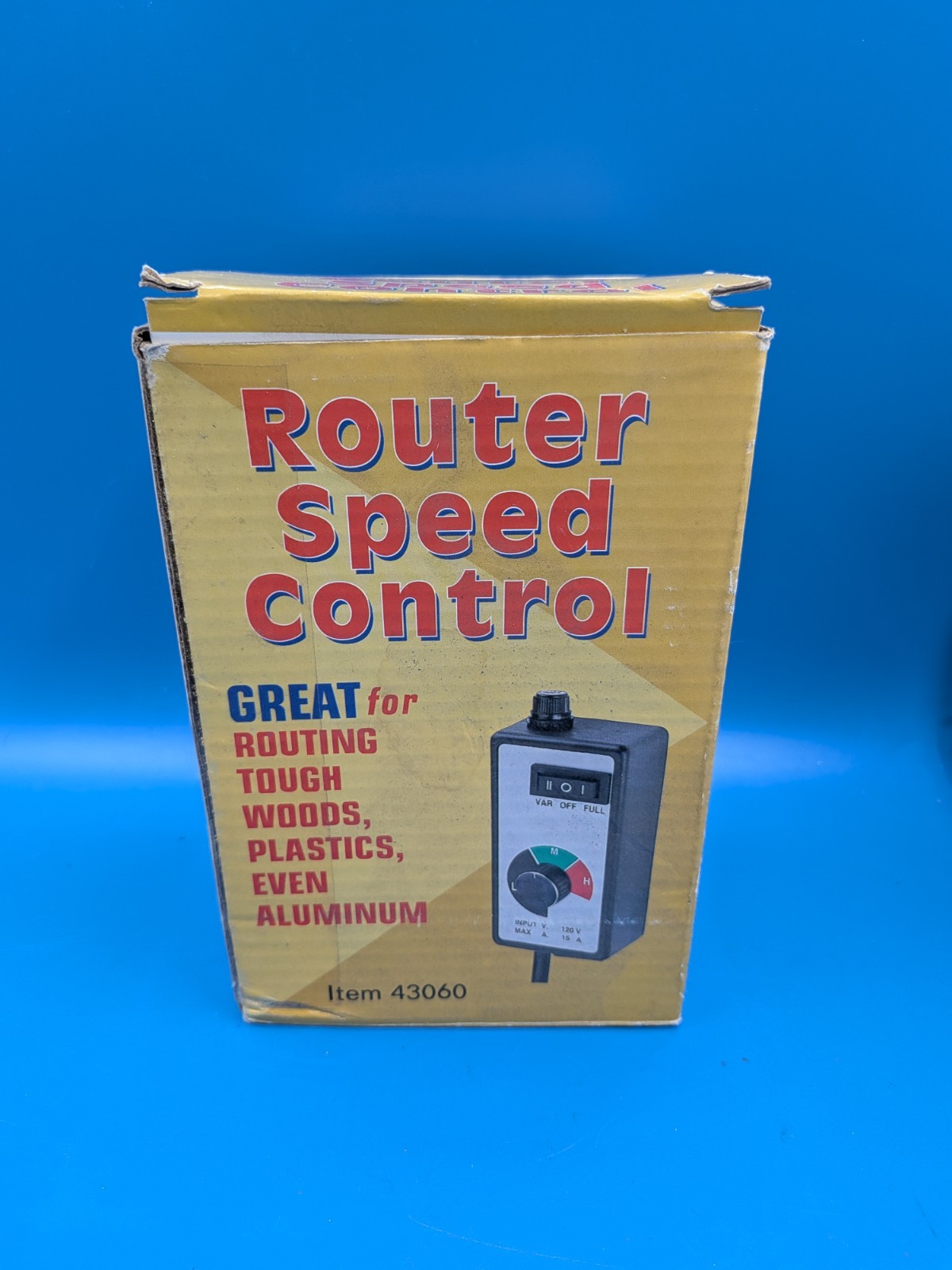 Router Speed Control Item 43060 Harbor Freight Box 120V 15A Variable or Full