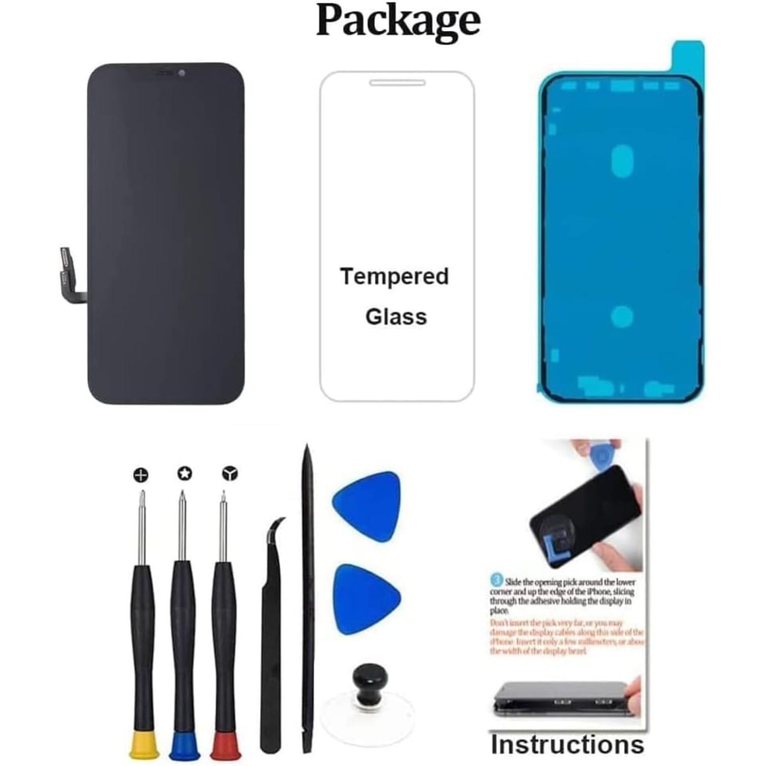 6.1 inch 3D Touch Screen Replacement with Repair Tools for iPhone 12/12 Pro