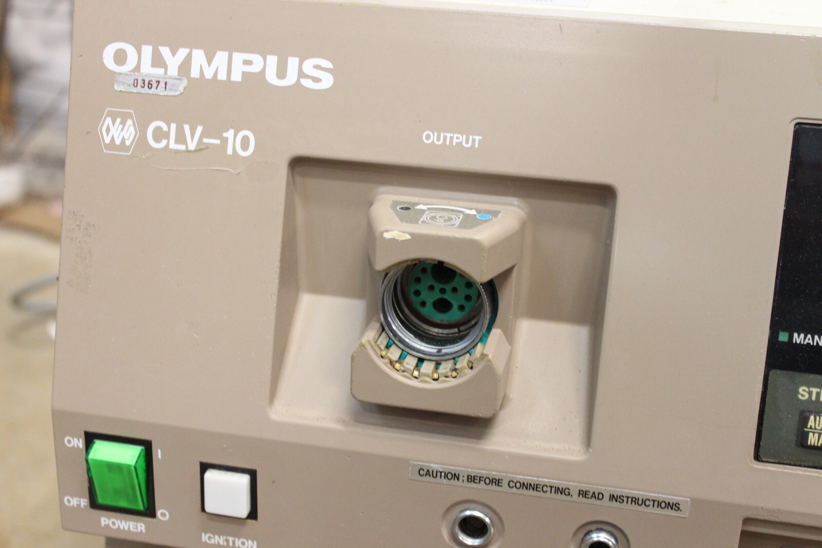 2 Used Olympus CLV-10 Xenon Light Source Sigmoidoscope with Air & Camera Coupler