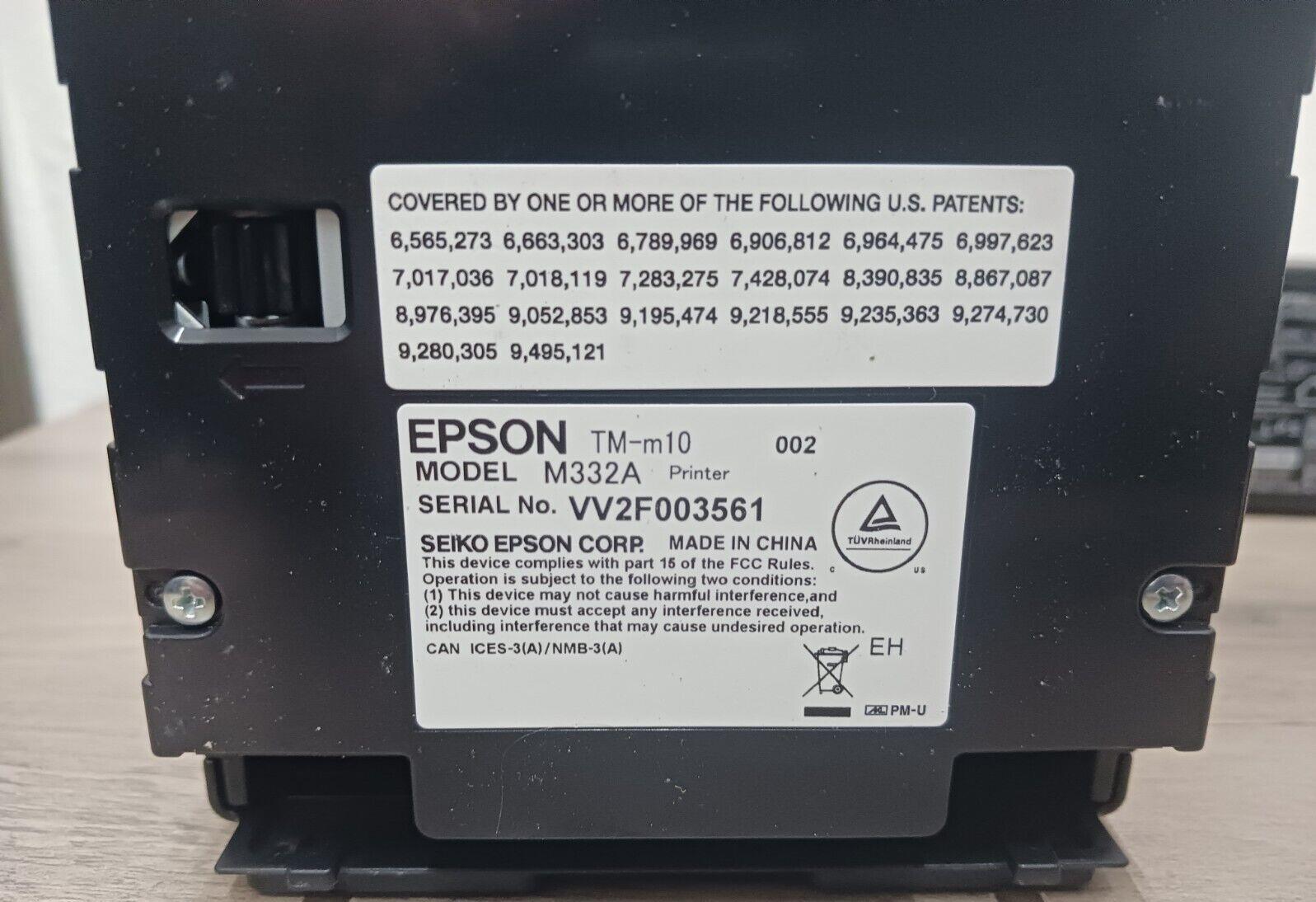 Epson TM-m10 Compact POS 2" Receipt Printer - Black -USED