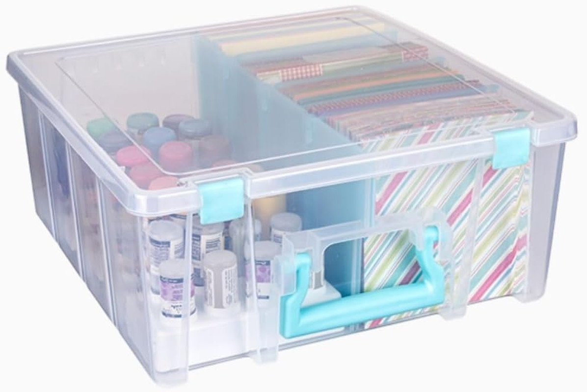 6990SA Super Satchel Double Deep Compartment Box - Art Storage with 8 Removable