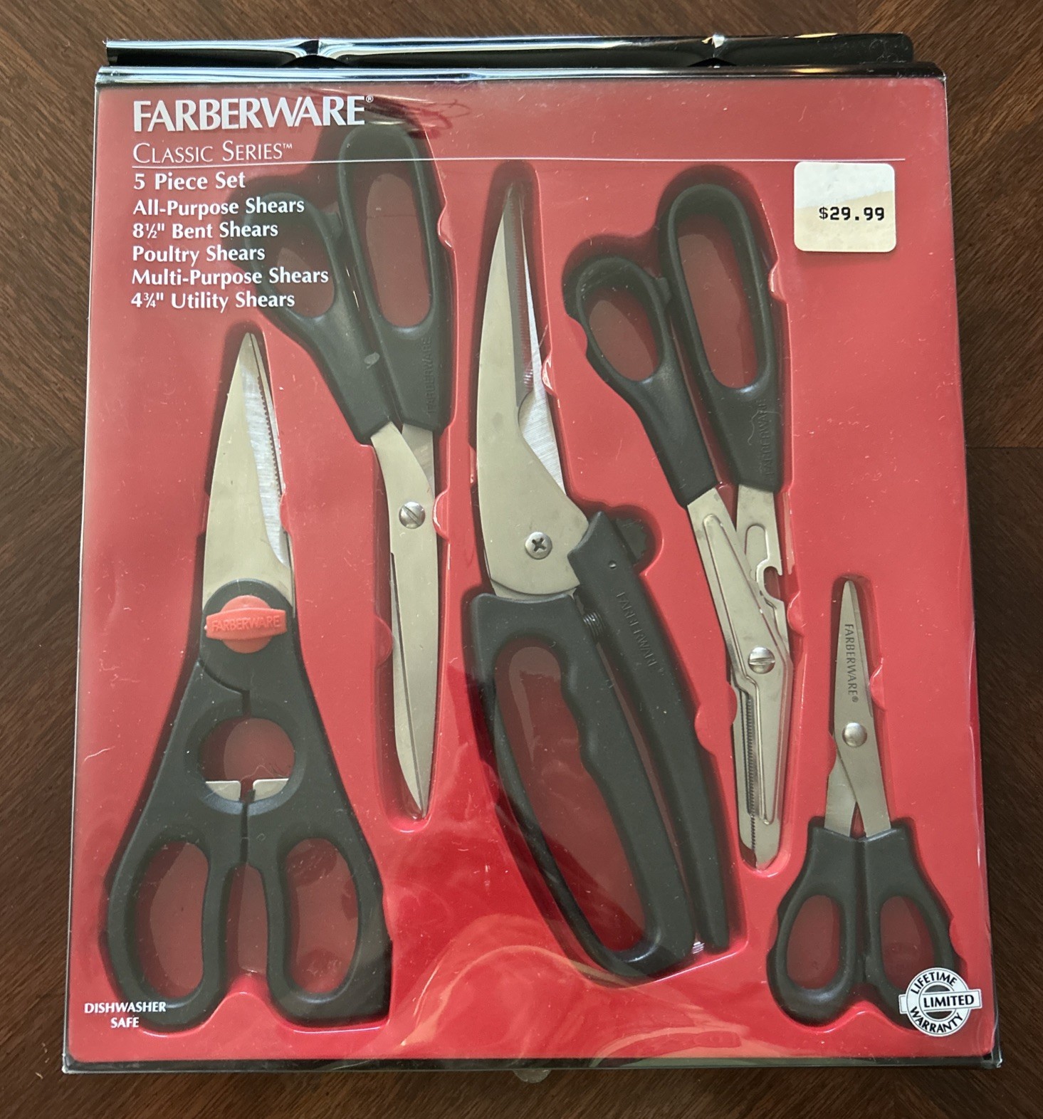 Farberware Scissors, 5 Pce Shears Set, Open Box