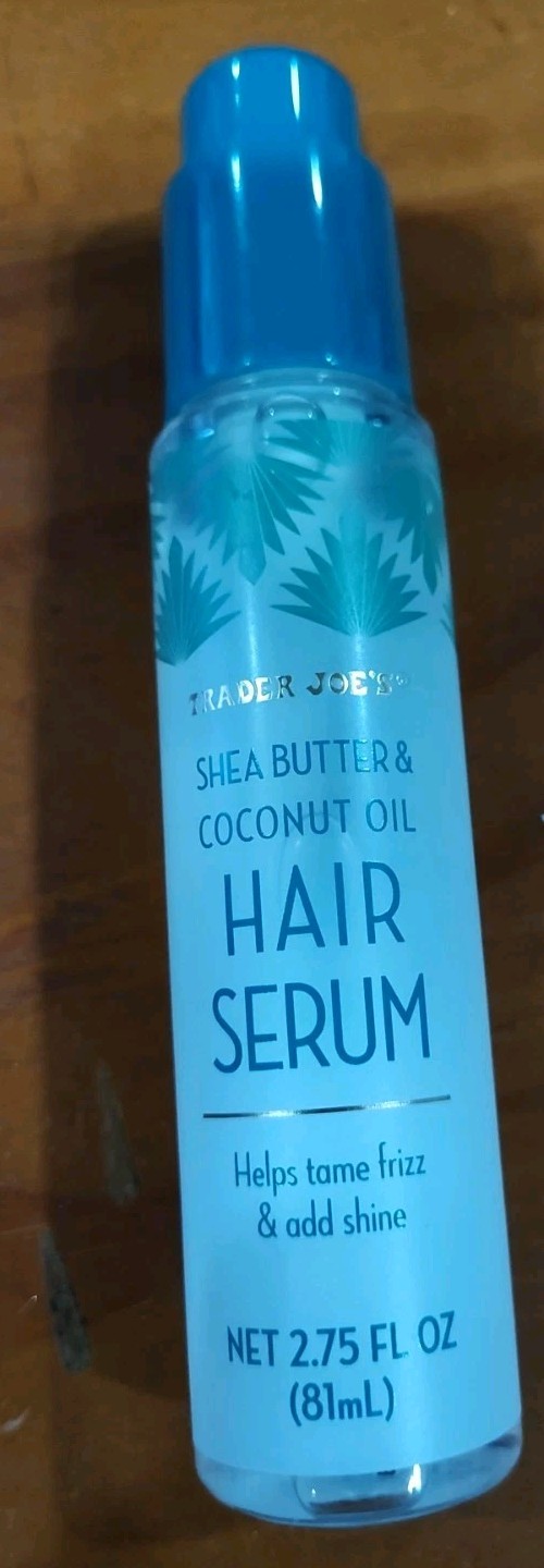 Trader Joe's Shea Butter & Coconut Oil Hair Serum Tame Frizz Add Shine 2.75 oz