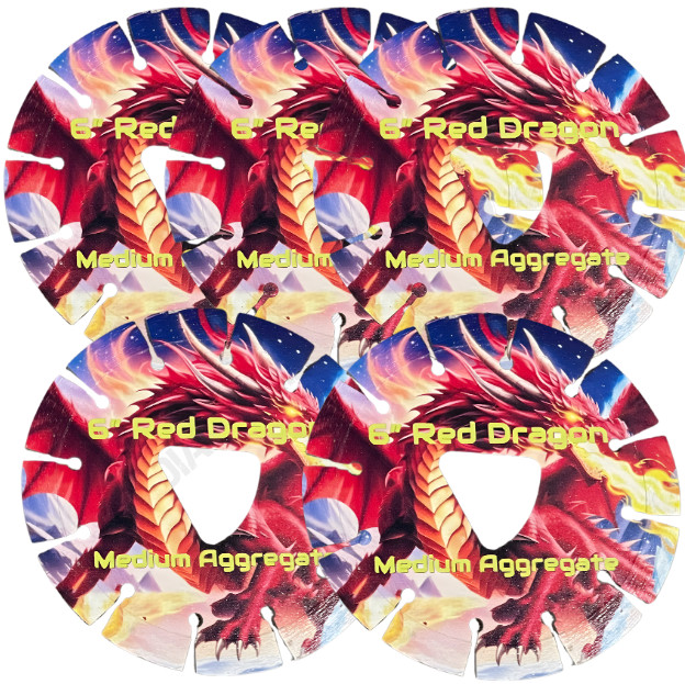 6" Pro+ Soffcut Style Diamond Blade 5 Pack Compatible w Husqvarna 150 Med Bond