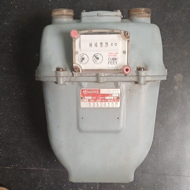 Sensus R-275 Gas Meter CL 250, Cubic Feet, Temp Comp 60°F Base, MPN R-275