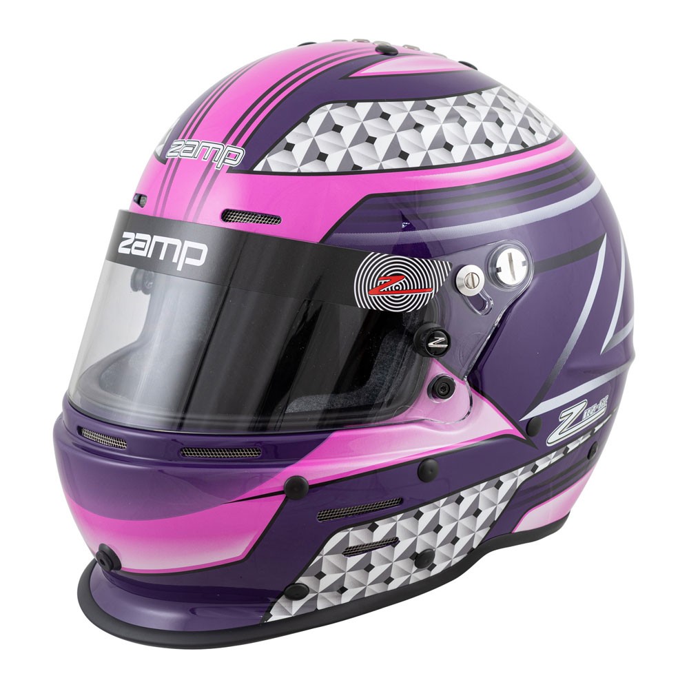 Zamp H764C34XXL, RZ-62 Helmet, XX-Large, Pink/Purple, Snell SA2020