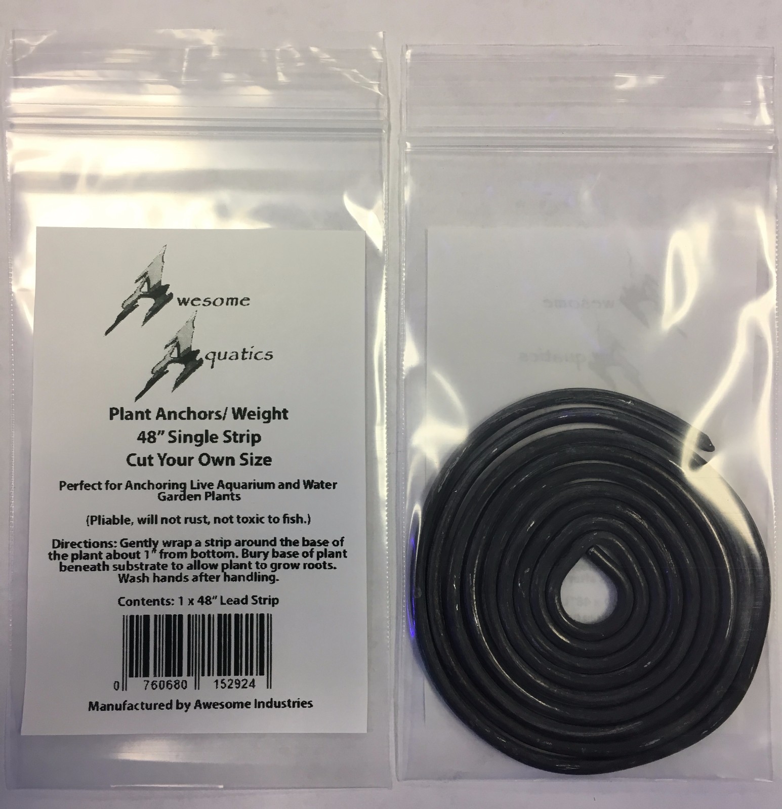 Plant Anchors / Weights 48" strip Lead ribbon Live plants