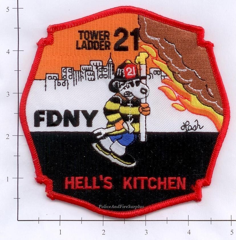 New York City Fire Dept Ladder 21 Patch Snoopy Hell's Kitchen