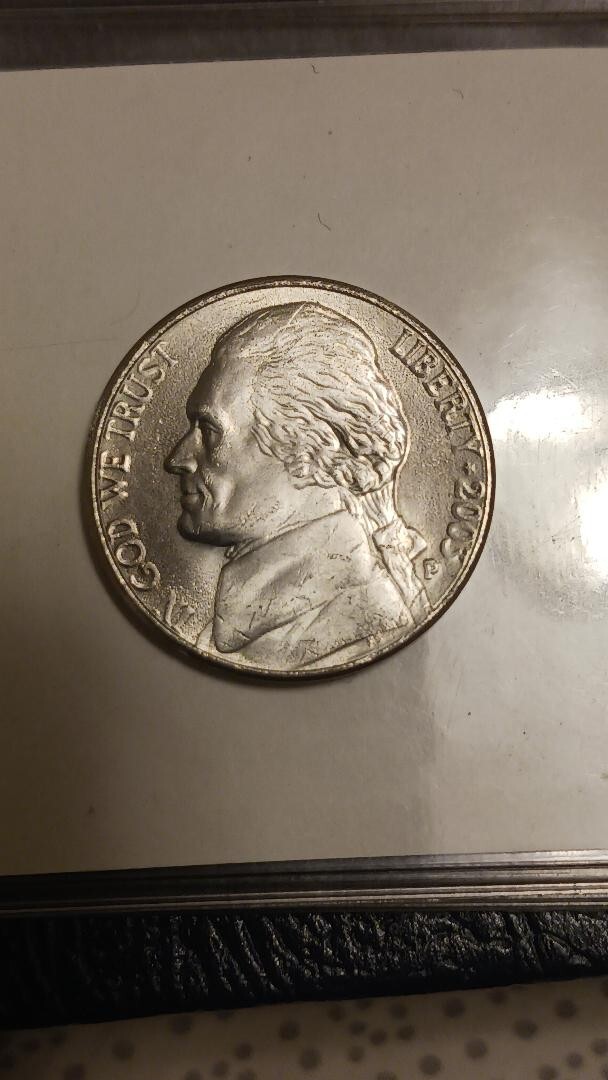 2003 P REAL MINT ERROR NICKEL 5 CENTS DOUBLE LETTERING BOTH SIDES