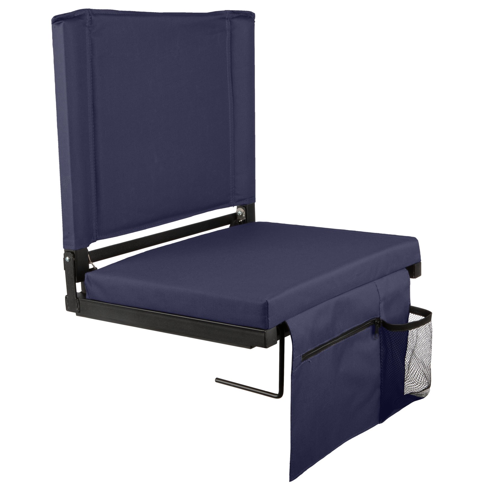 Bleacher Seat - Stadium Seat Cushion with Back Support, Navy