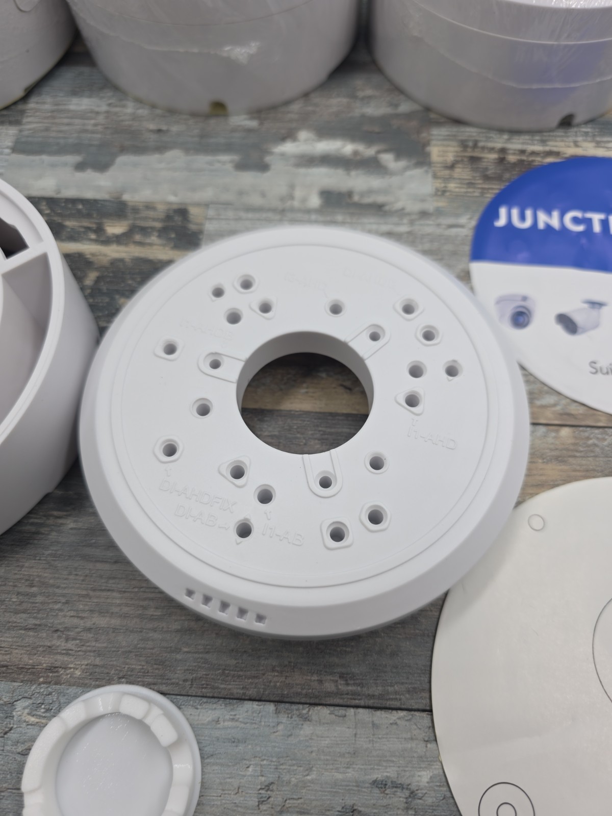 4-White Junction Box for Security and Surveillance Cameras