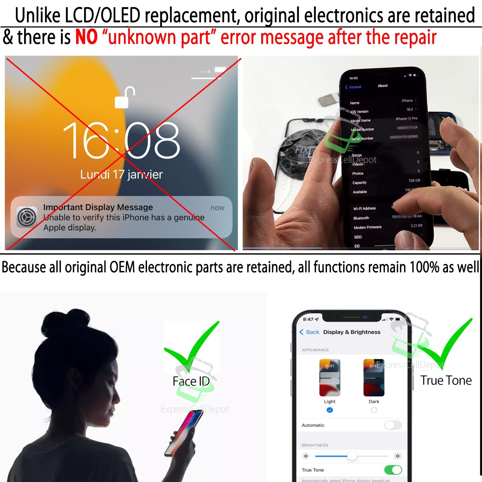 for Apple iPhone 14 Pro MAX Front Outer Touch Screen Glass Replacement kit