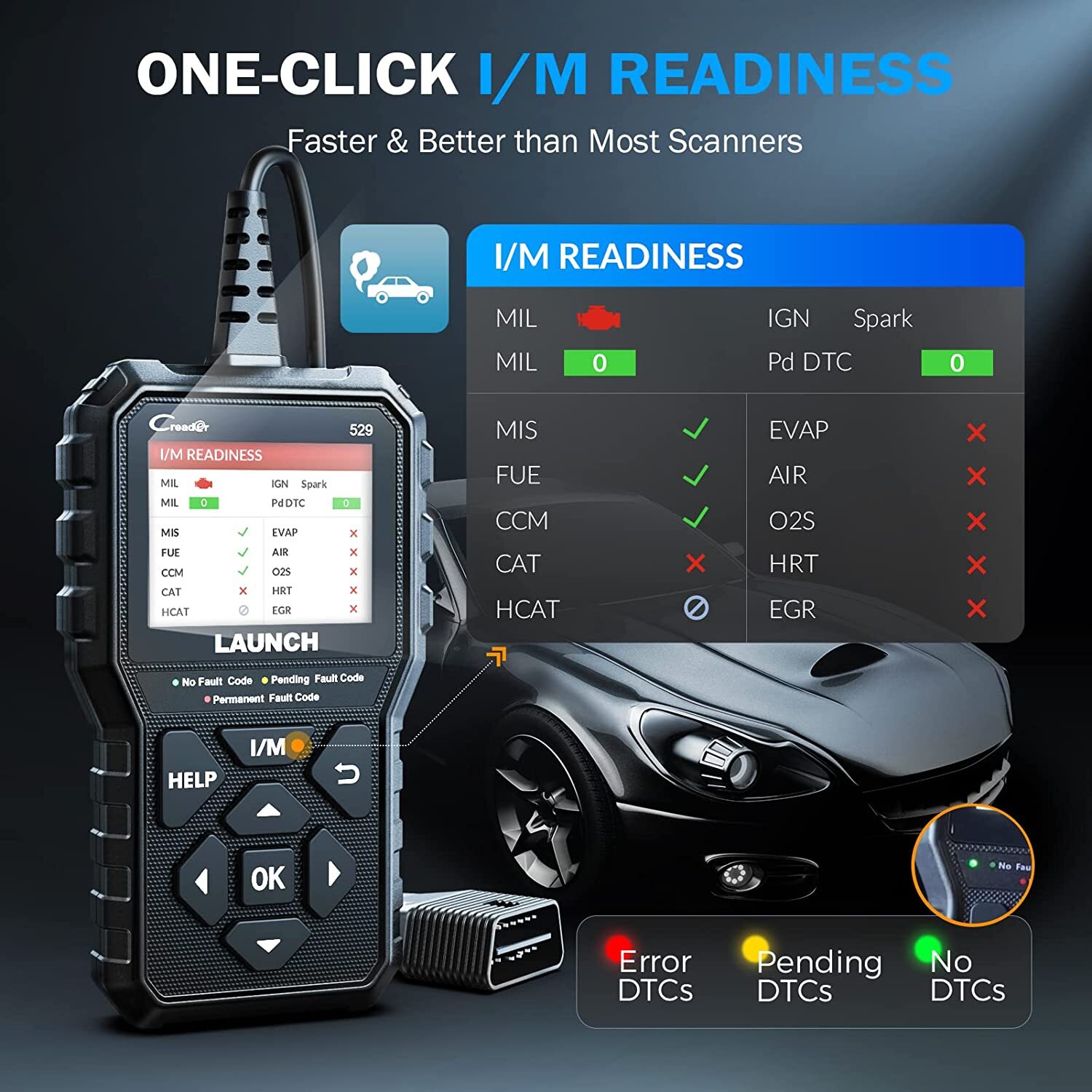 2025 LAUNCH X431 CR529 OBD2 Engine Check Car Code Reader Scanner Diagnostic Tool