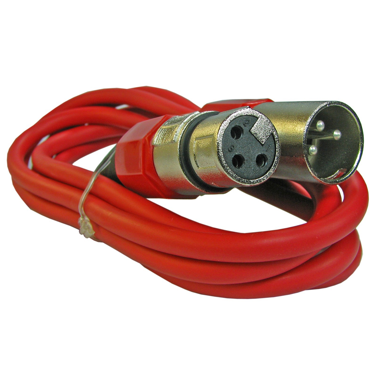 3 ft foot red XLR MALE TO FEMALE MIC MICROPHONE CABLE