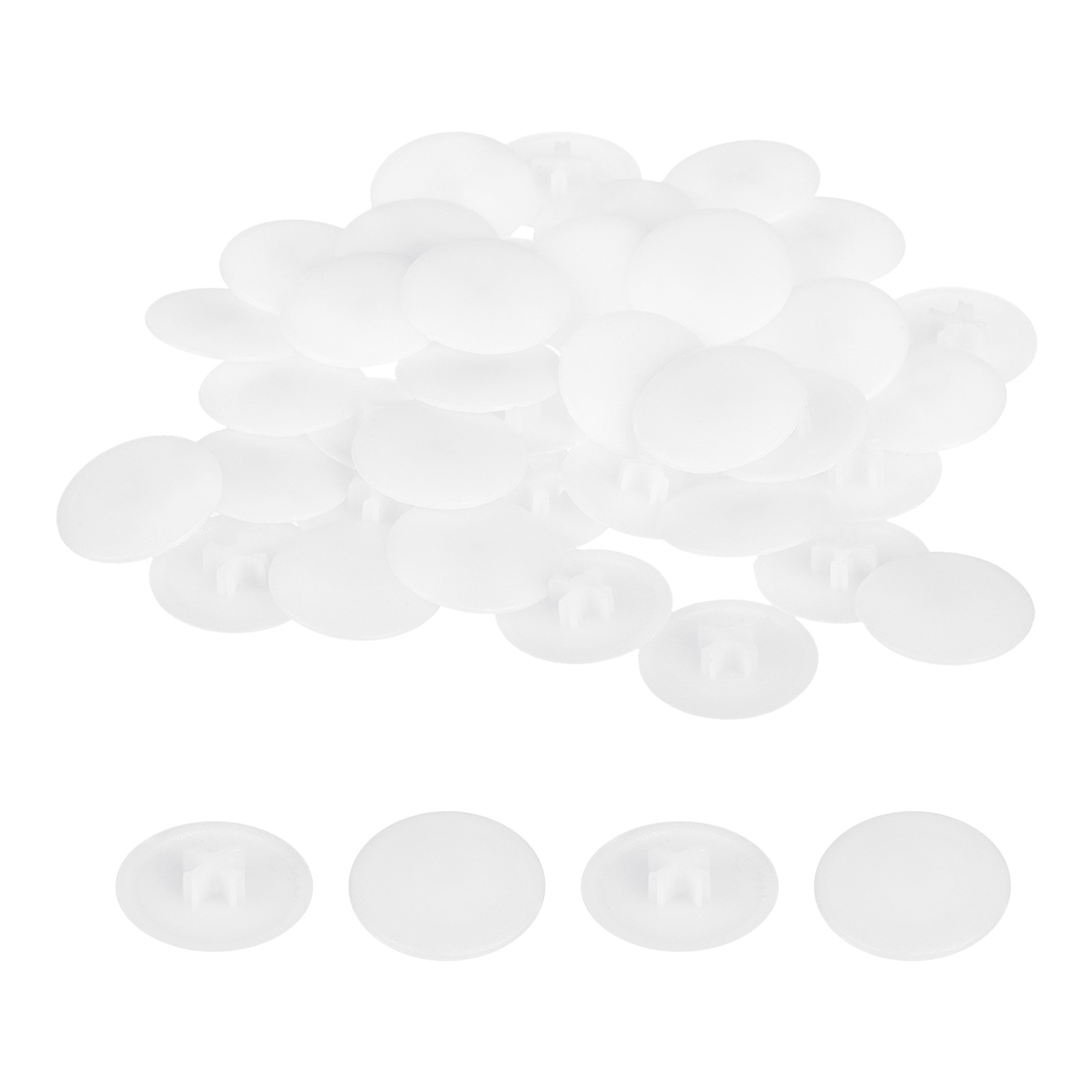 100 PCS Screw Cap Covers 17mm Waterproof Plastic Screw Decorative Caps White