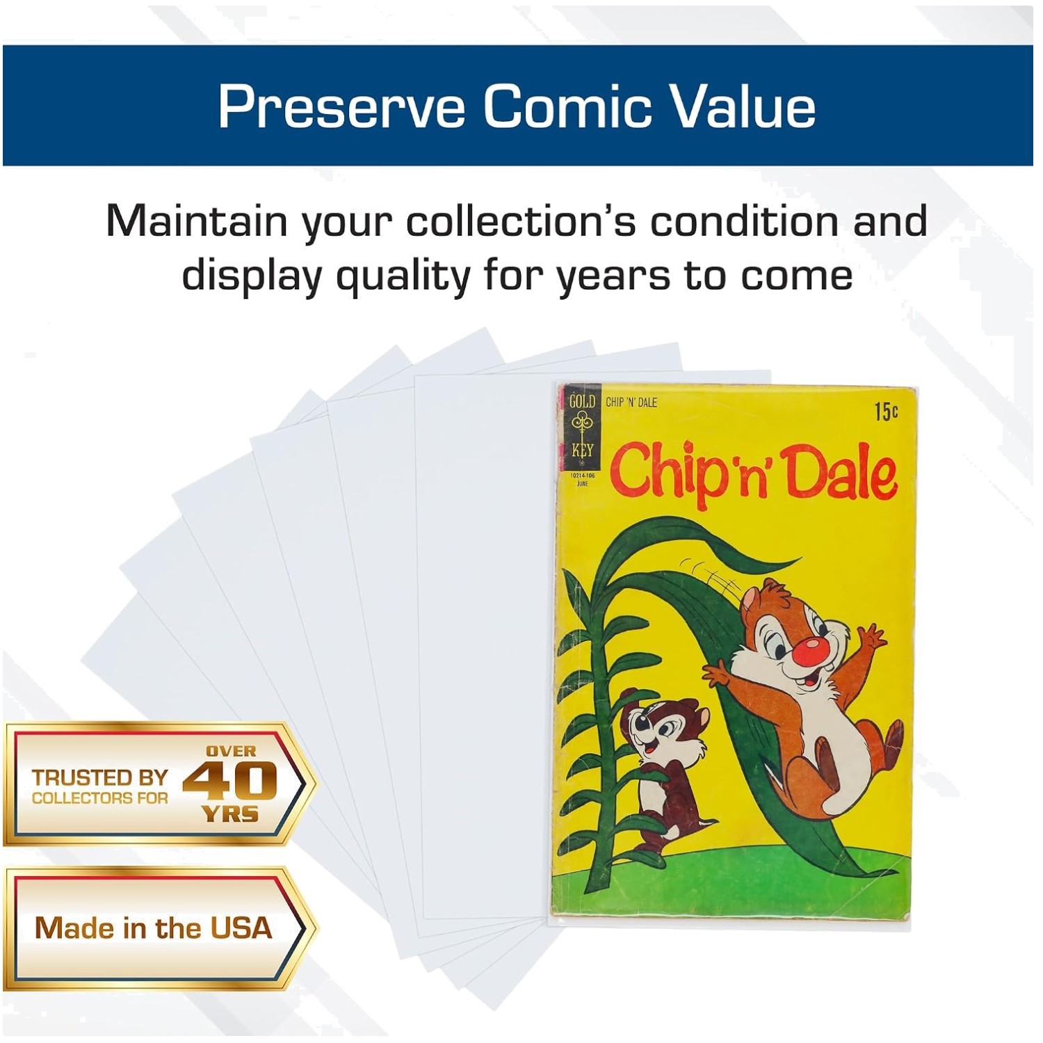 Acid-Free Silver Age Comic Book Boards 7"x10.5" - 300ct/`