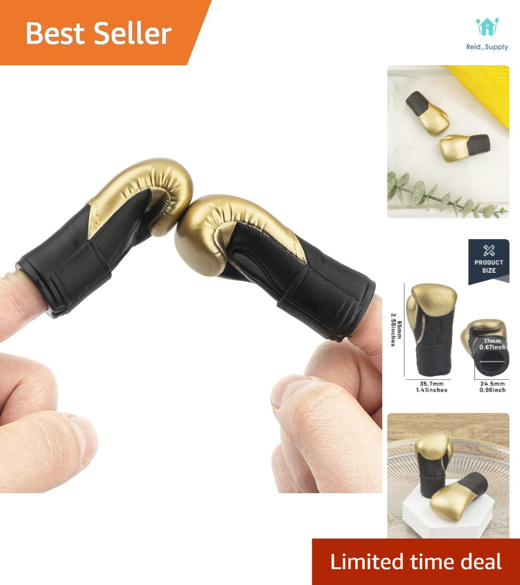 Cute Gold Mini Boxing Gloves Finger Puppets - Perfect for White Elephant Gifts