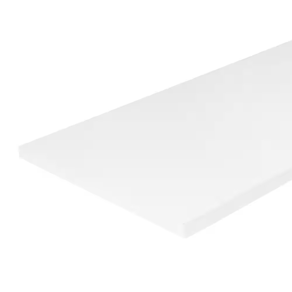 12 in. W x 36 in. D, White, Laminate Decorative Wall Shelf