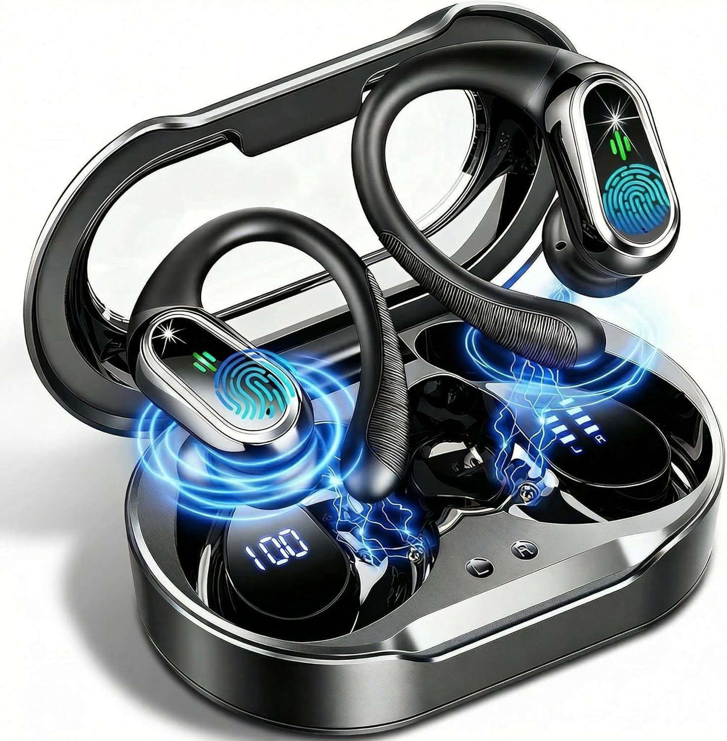 Auriculares Bluetooth 5.4 con Micrófono Cancelación de Ruido IP7 Impermeable