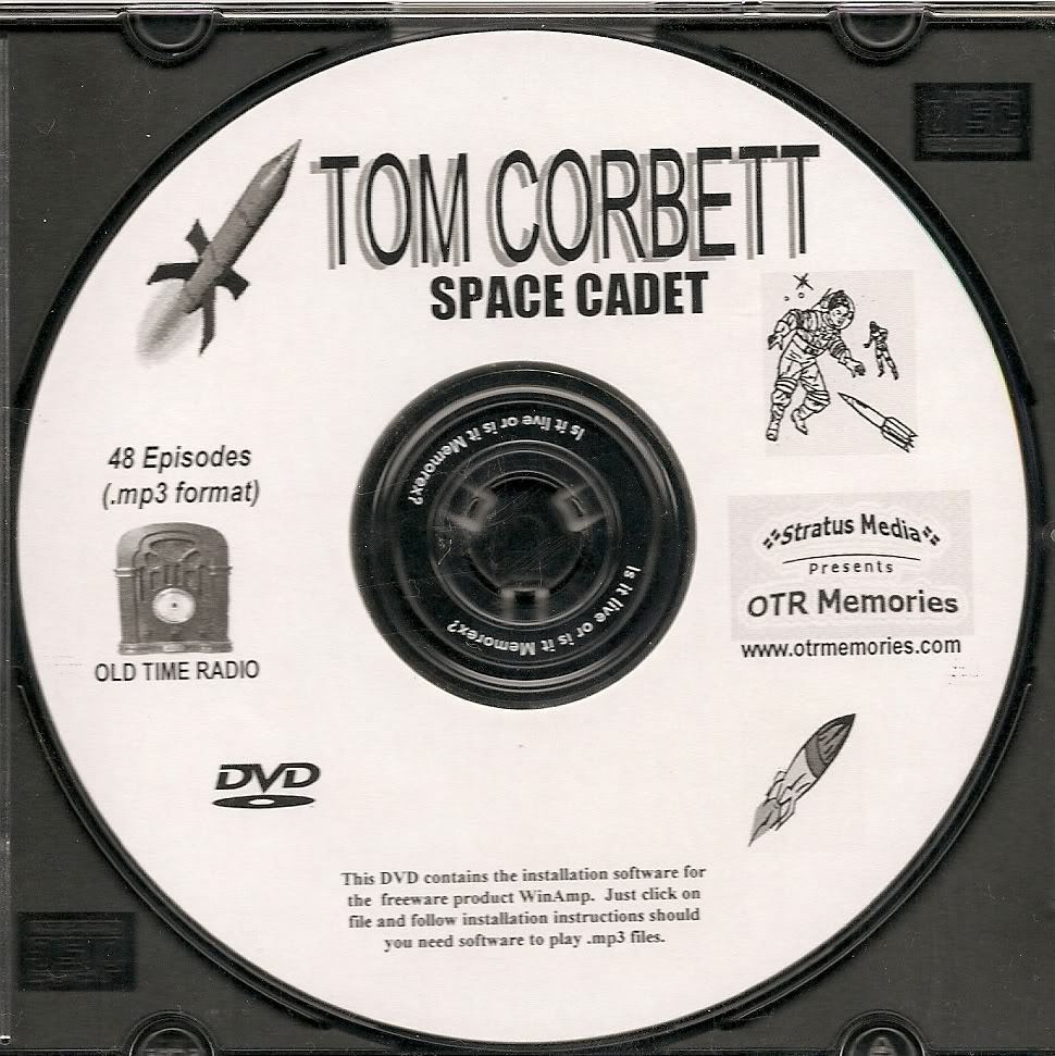 TOM CORBETT, SPACE CADET - 48 Shows Old Time Radio In MP3 Format OTR On 1 DVD