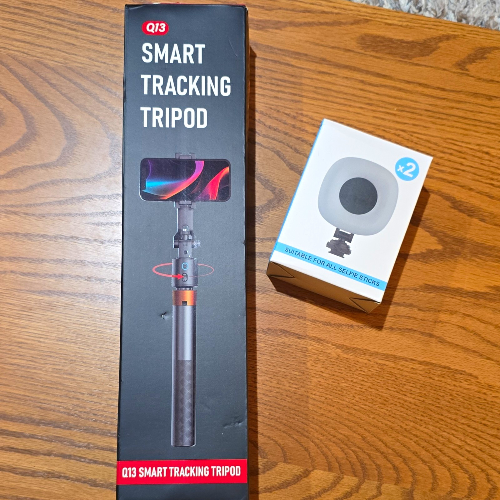 Tripod 360° Rotating Head and Selfie Attachment